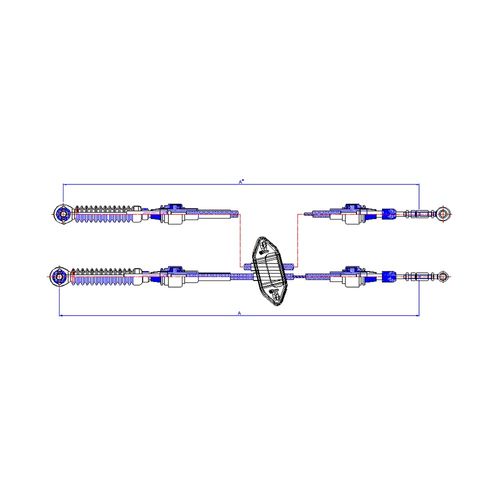 Hyundai Elantra 1992 - 95  | Guaya Control Y Selector Cambios | OEM: 4379428005