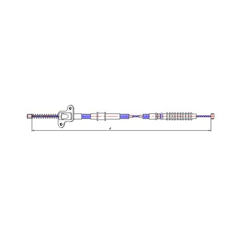 Toyota Hilux Cabina Secilla Trasero Derecho 1984 - 90  | Guaya Freno De Parqueo | OEM:  46430-35020