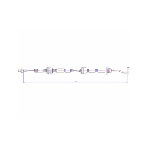 Volkswagen Caribe Atlantic Std. 1980 - 87 | Guaya Acelerador | OEM:  171721555R , 171721555T