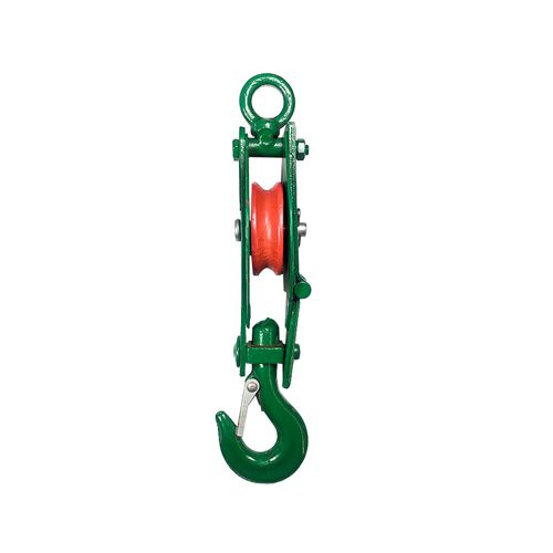 Polea Industrial Sencilla en Acero Gancho Abierto 3"