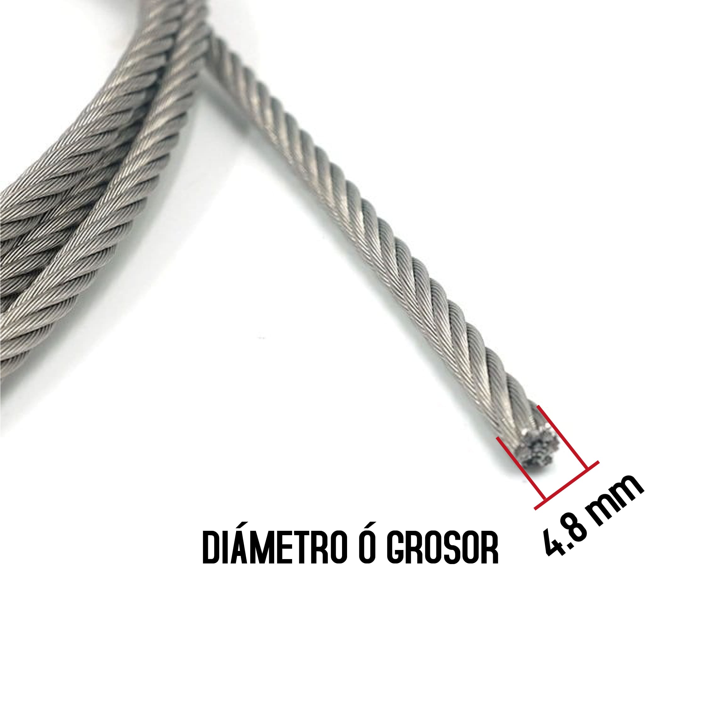 Cable Acero 8,3 mm por metro