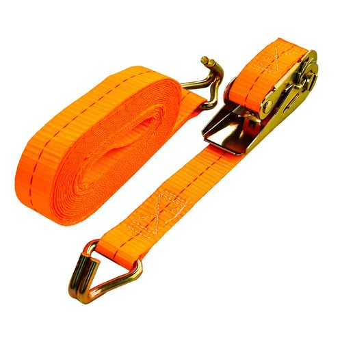 Reata de 1 Pulgada x 5 metros con Ratchet Cincha Eslinga Naranja