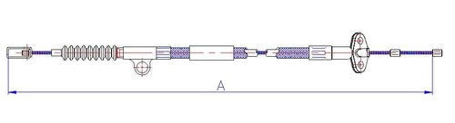 Nissan Urvan E25 2.5L, 3.0L 2001-2013 Trasero Izquierdo |  Guaya Freno De Parqueo | OEM: 36531-VX400