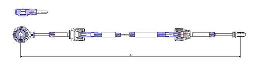 Chevrolet Corsa Classic, Wind 2005; Montana 2011-2014; Agile Montana 2014; Tornado Pick Up 2011-2015 (Cable Individual) | Guaya Control Cambios